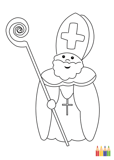 Carte Coloriage Saint Nicolas  Envoyer une Carte Saint Nicolas dès 0